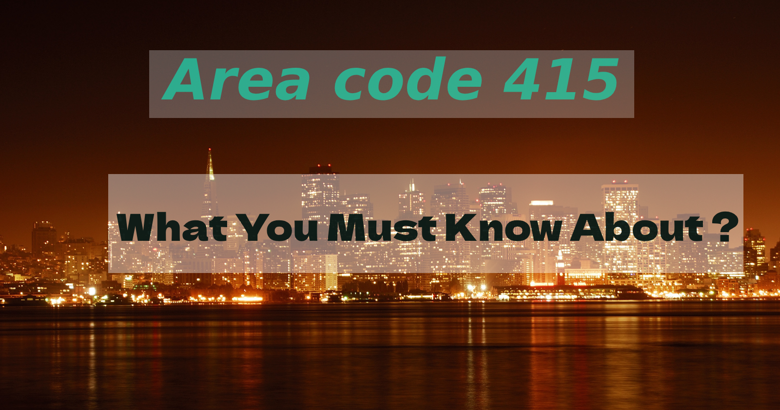 Area code 415